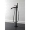 Kingston Brass KS8130DKL Freestanding Tub Faucet with Hand Shower, Matte Black KS8130DKL - alternate 4